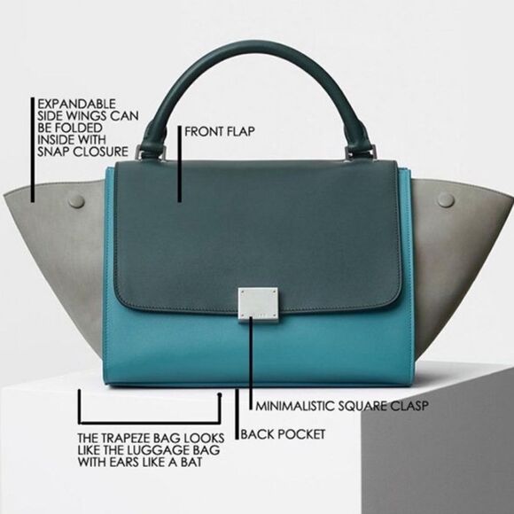 Celine Medium Bicolor pink/ Tan Leather Bag W/Shoulder Strap‎ NEW IN PKG - Picture 2 of 13